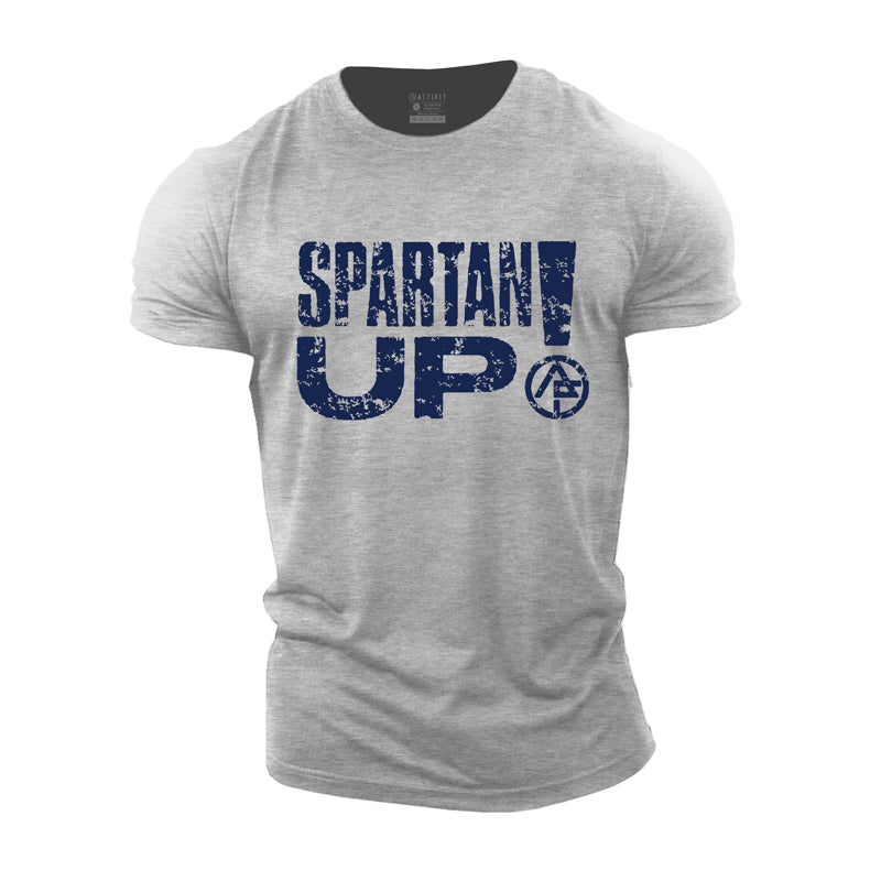 Cotton Spartan Up Graphic Men's T-shirts