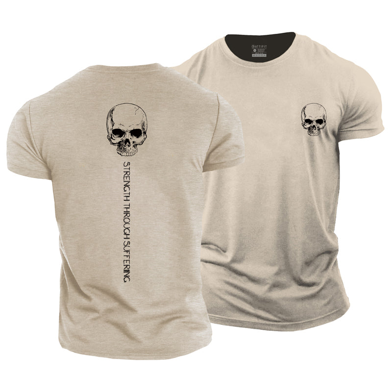 Herren-T-Shirts mit Totenkopf-Grafik von Cotton Strength