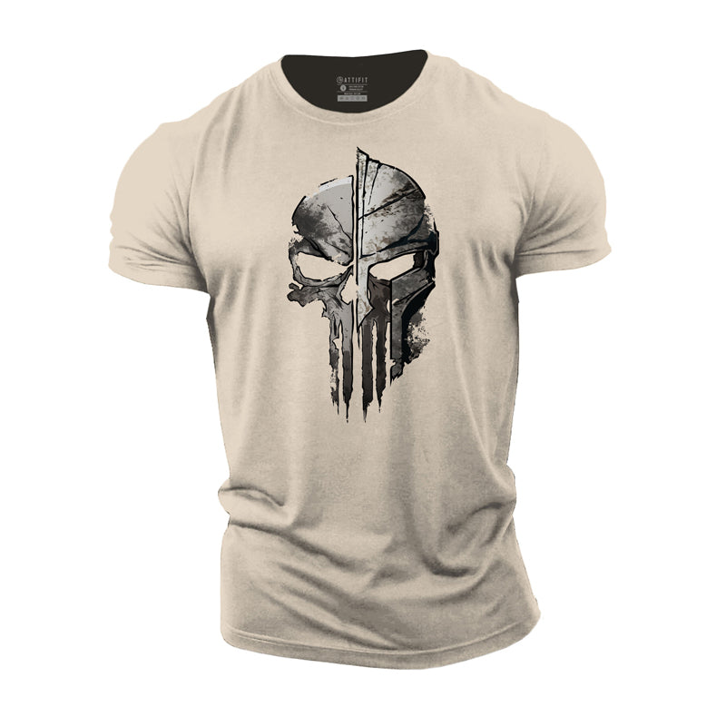 T-shirts pour hommes en coton squelette Spartan Graphic