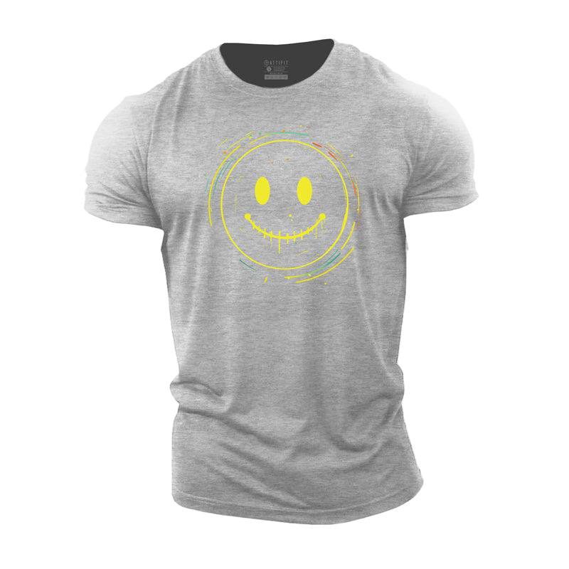 Cotton Smile Graphic Men's Workout T-shirts