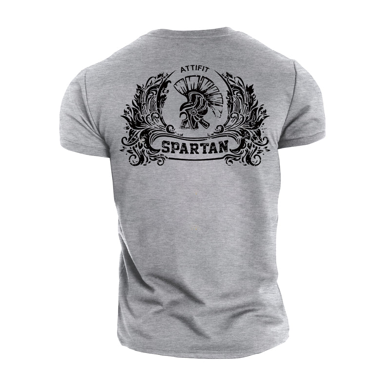 Cotton Spartan Warrior Graphic Fitness T-shirts