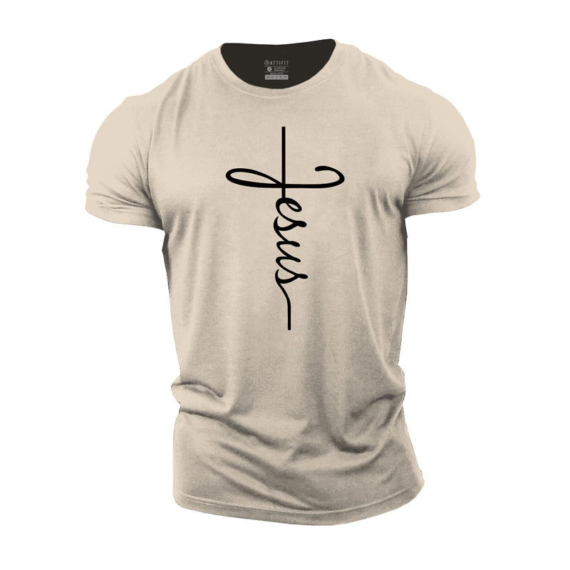 T-shirts en coton pour hommes avec image de foi Jésus-Christ