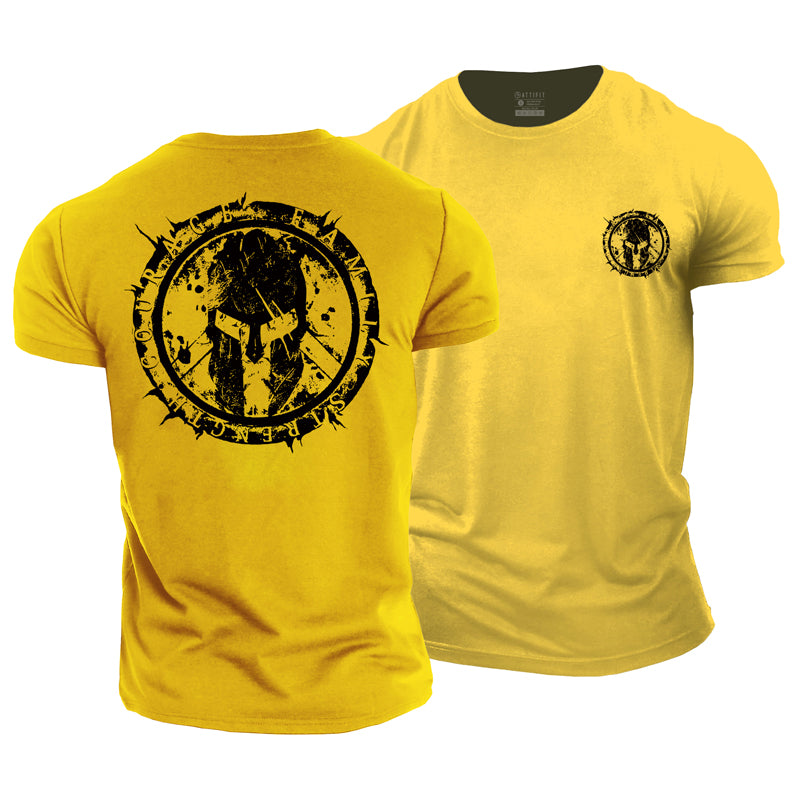 Cotton Spartan Crest Graphic Men's T-shirts