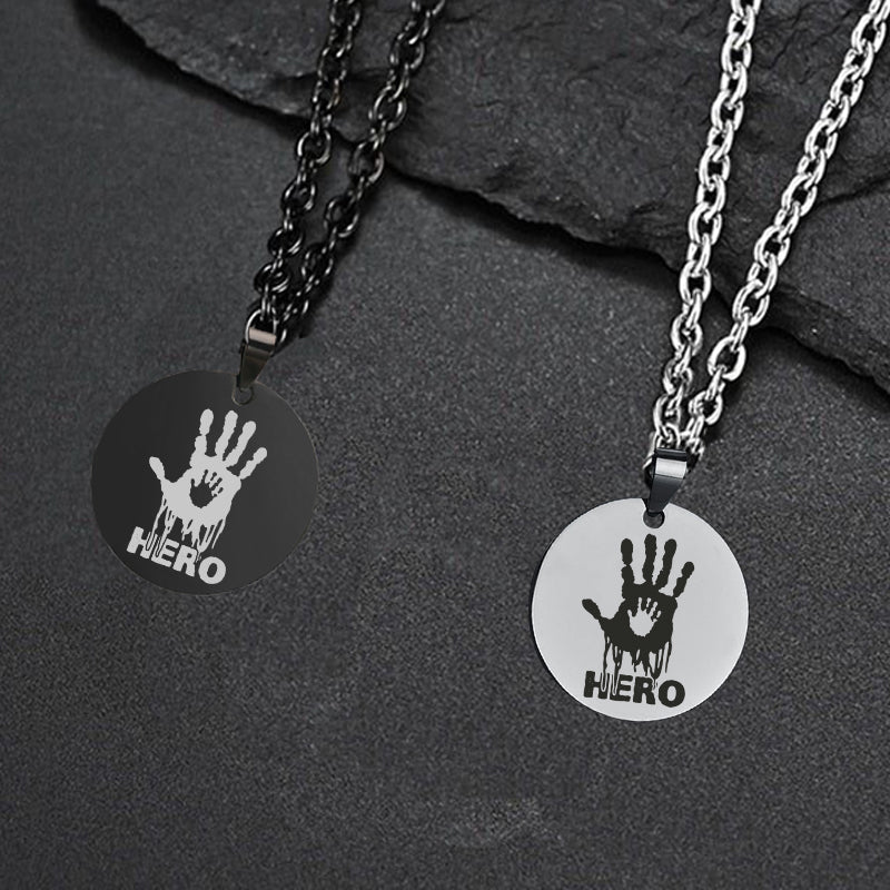 Father's Day Hero Titanium Steel Fitness Necklace