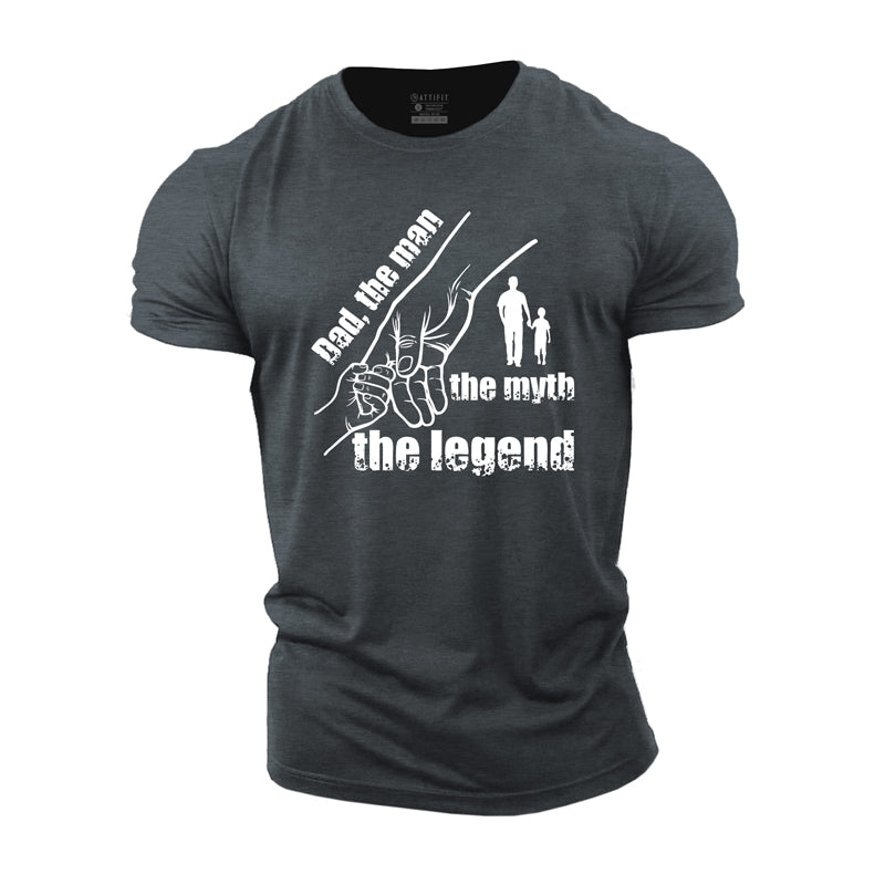 Cotton Dad The Legend Graphic Men's T-shirts