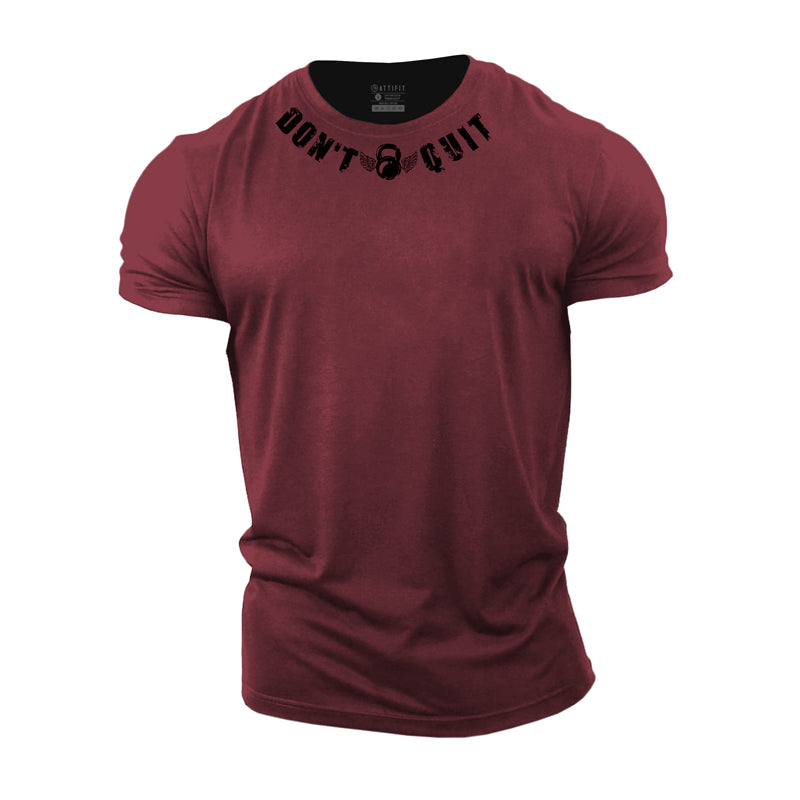 Cotton Don't Quit Graphic Men's Fitness T-shirts