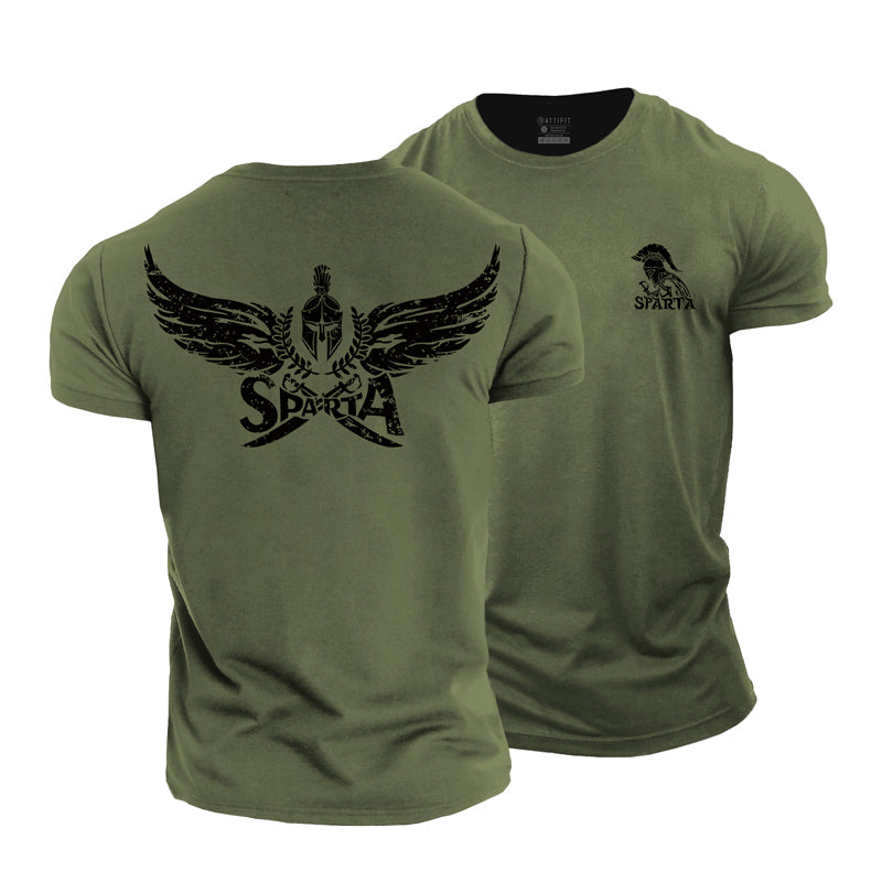 T-shirts graphiques Spartan en coton pour hommes