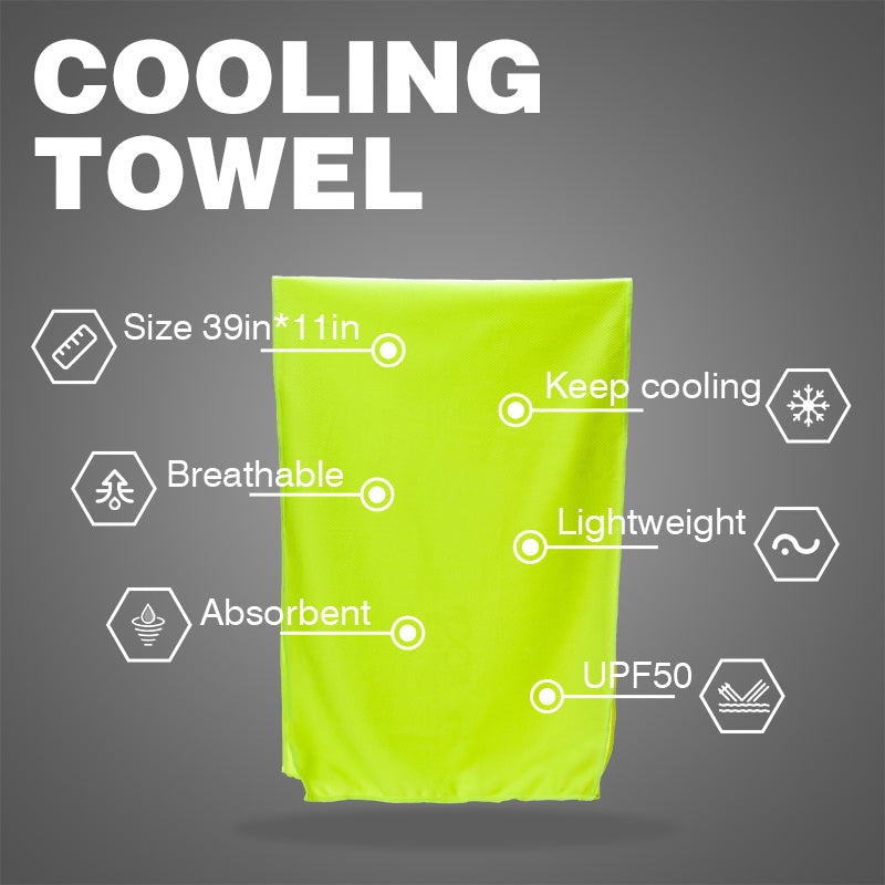 Train Hard Graphic Workout Cooling Towel