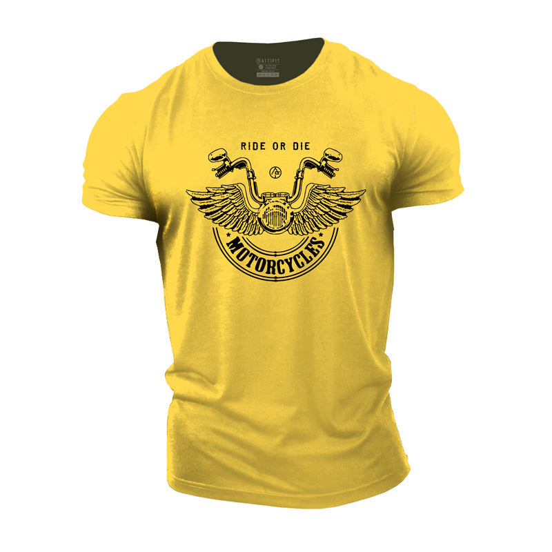 Cotton Ride Or Die Graphic Workout Men's T-shirts