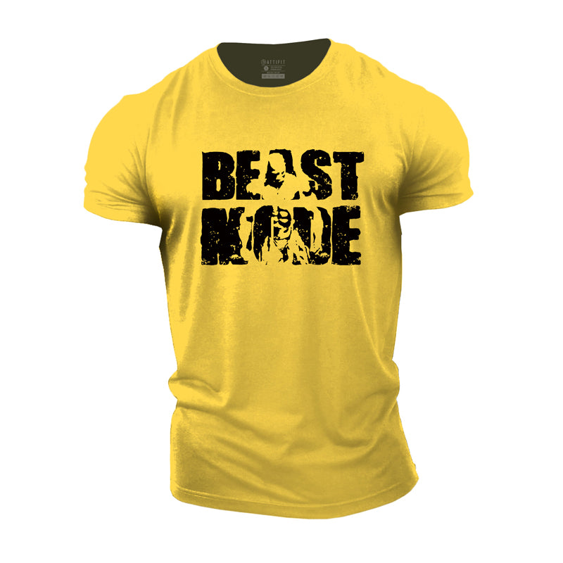 Cotton Beast Mode Graphic Men's T-shirts