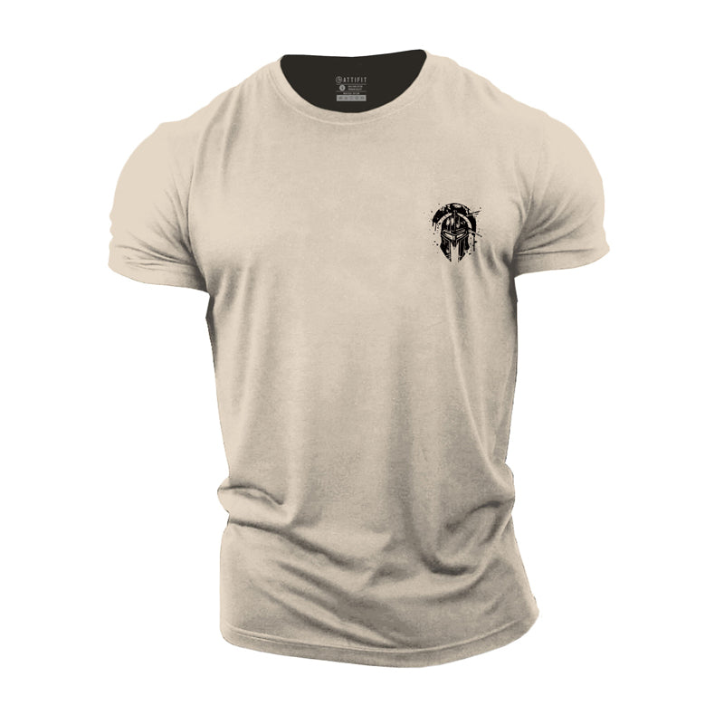 Cotton Spartan Graphic Men's Fitness T-shirts