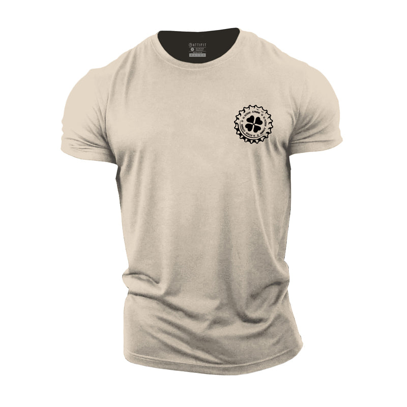 T-shirts en coton avec image de Saint-Patrick pour hommes