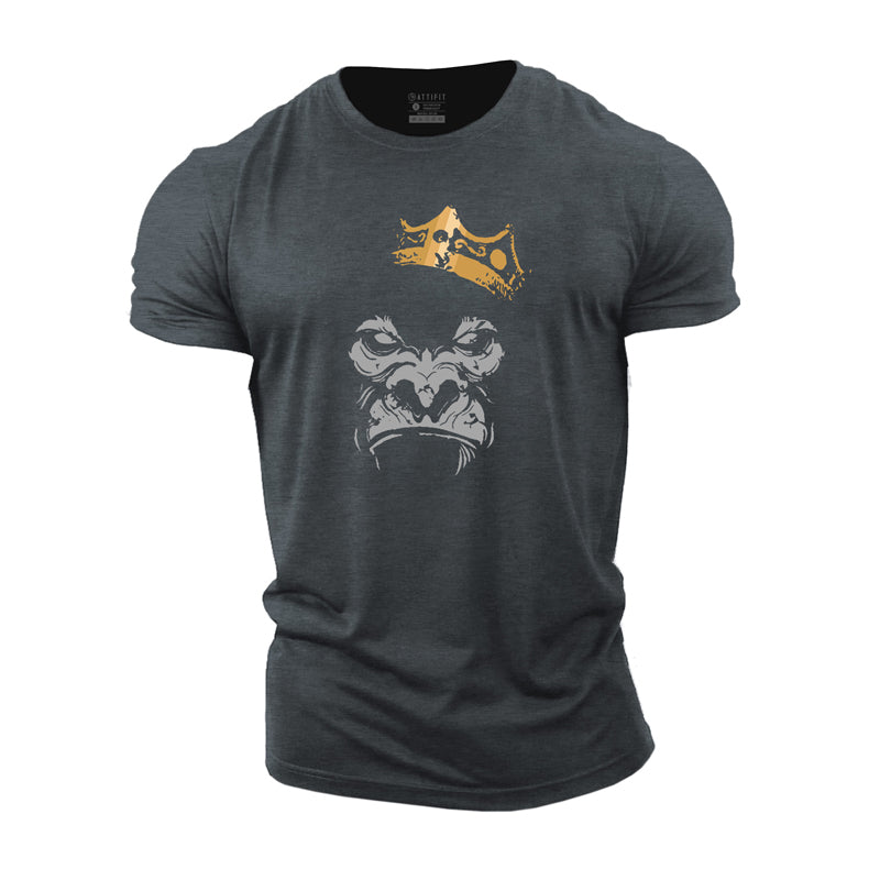 Cotton Beast King Graphic Workout Men's T-shirts