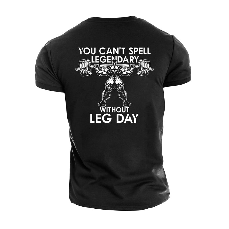 T-shirts graphiques en coton Leg Day