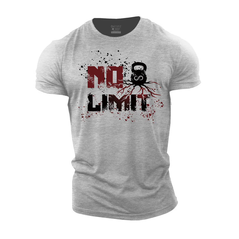 Baumwoll-No-Limit-Grafik-Fitness-T-Shirts für Herren
