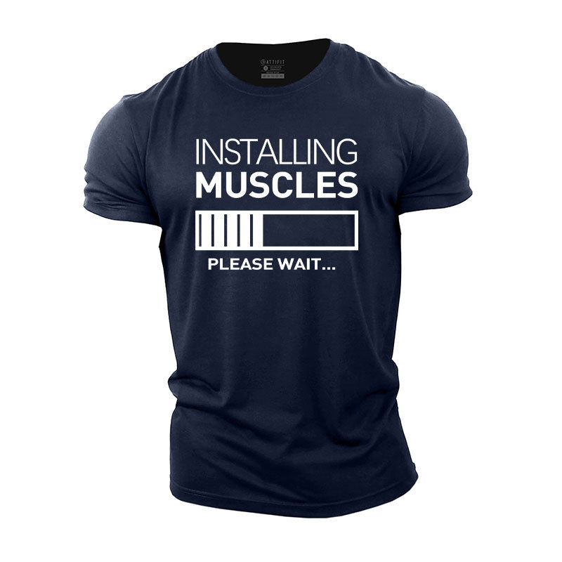 Cotton Men's Muscle Loading fitness T-shirt