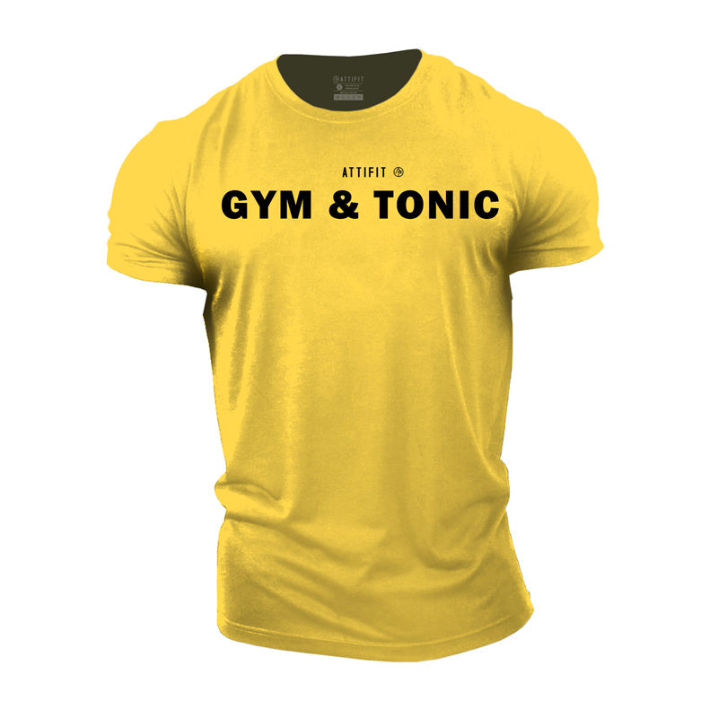 Baumwoll-Gym-Tonic-Grafik-T-Shirts