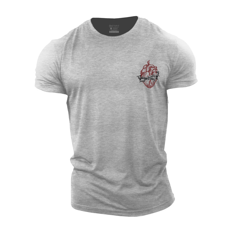 Cotton Heart Graphic Men's T-shirts