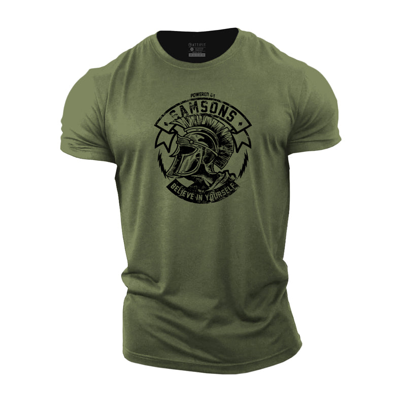 T-shirts graphiques Spartan Warrior en coton