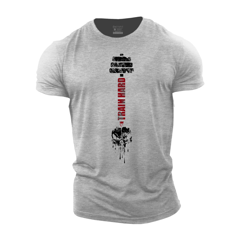 T-shirts pour hommes en coton Train Hard Graphic