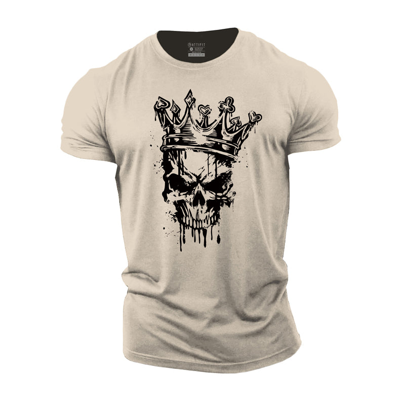 Cotton Skeleton Graphic Men's T-shirts