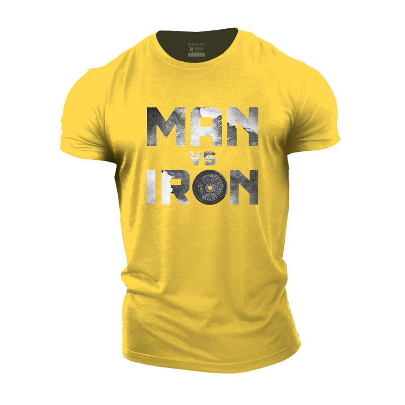 Cotton Men Vs Iron Workout T-shirts