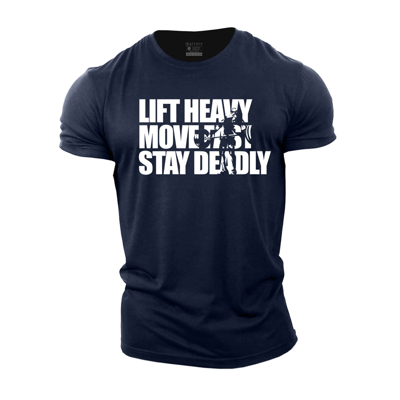 Cotton Stay Deadly Graphic Men's T-shirts