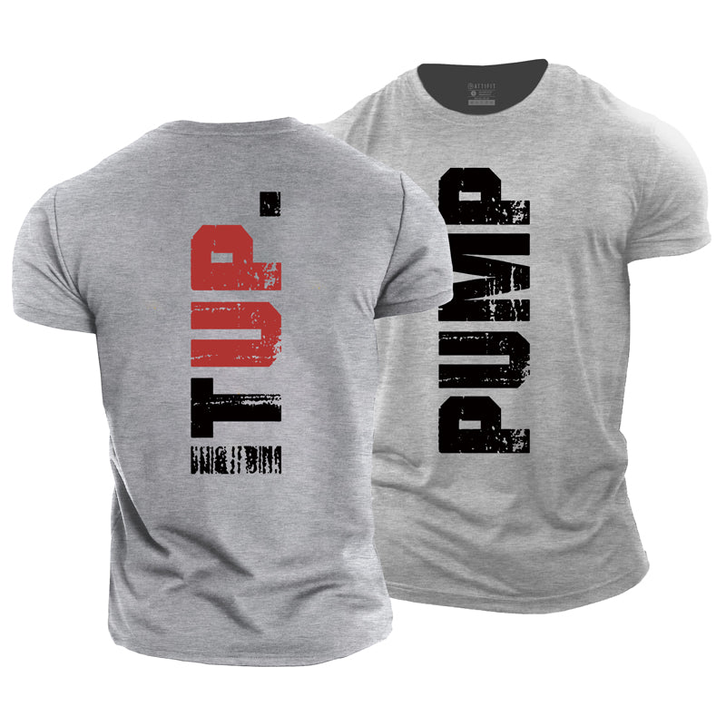 T-shirts de fitness pour hommes Pump It Up en coton