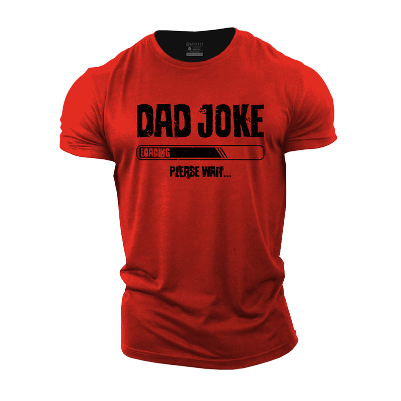 Cotton Dad Joke Loading Graphic Men's T-shirts