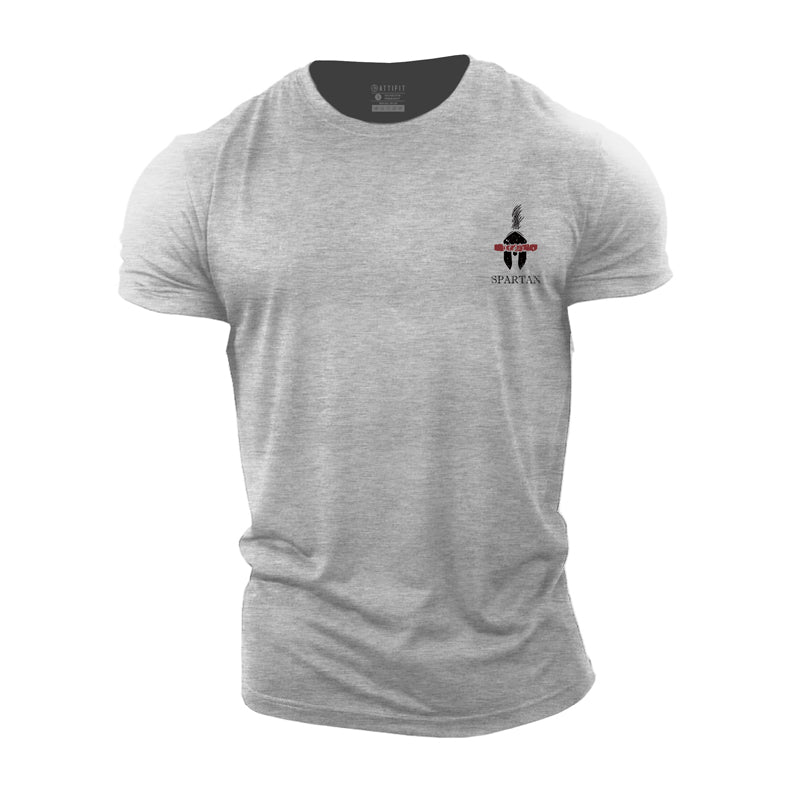 T-shirts d'entraînement graphique Spartan en coton pour hommes