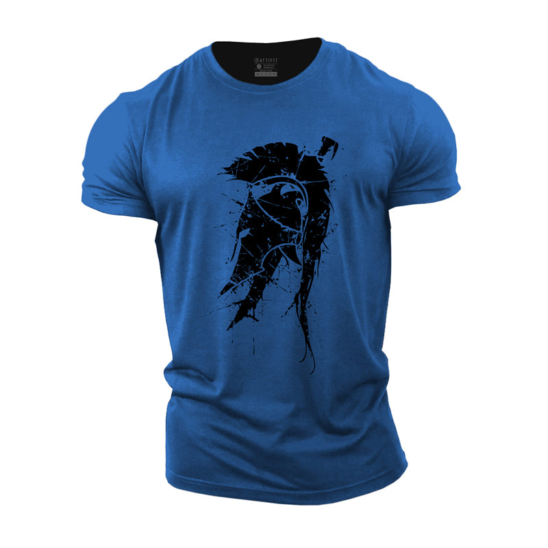 Retro-Spartan-Grafik-T-Shirts aus Baumwolle