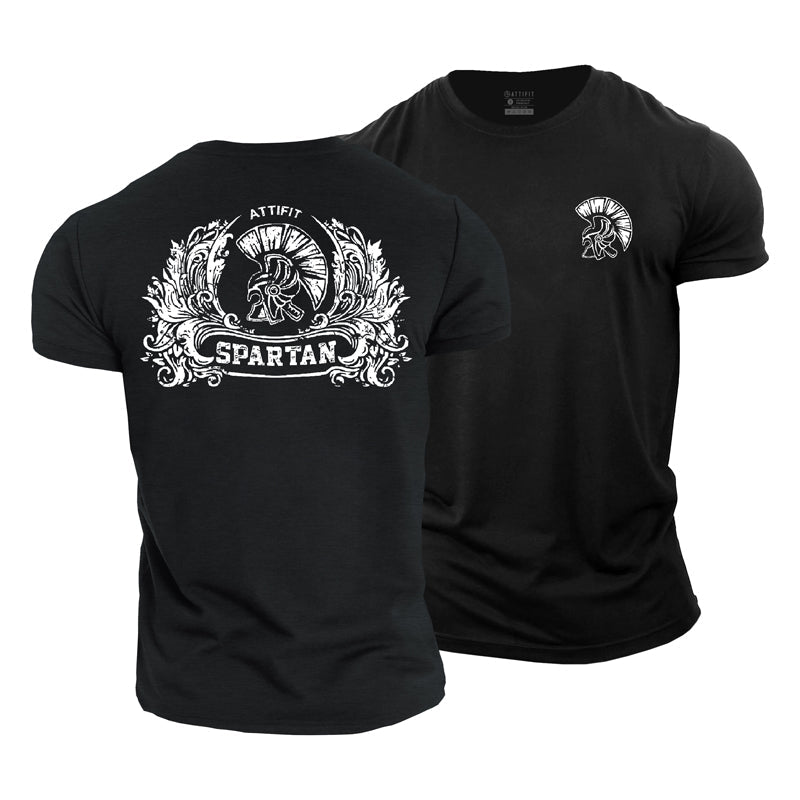T-shirts de fitness graphiques Spartan Warrior en coton