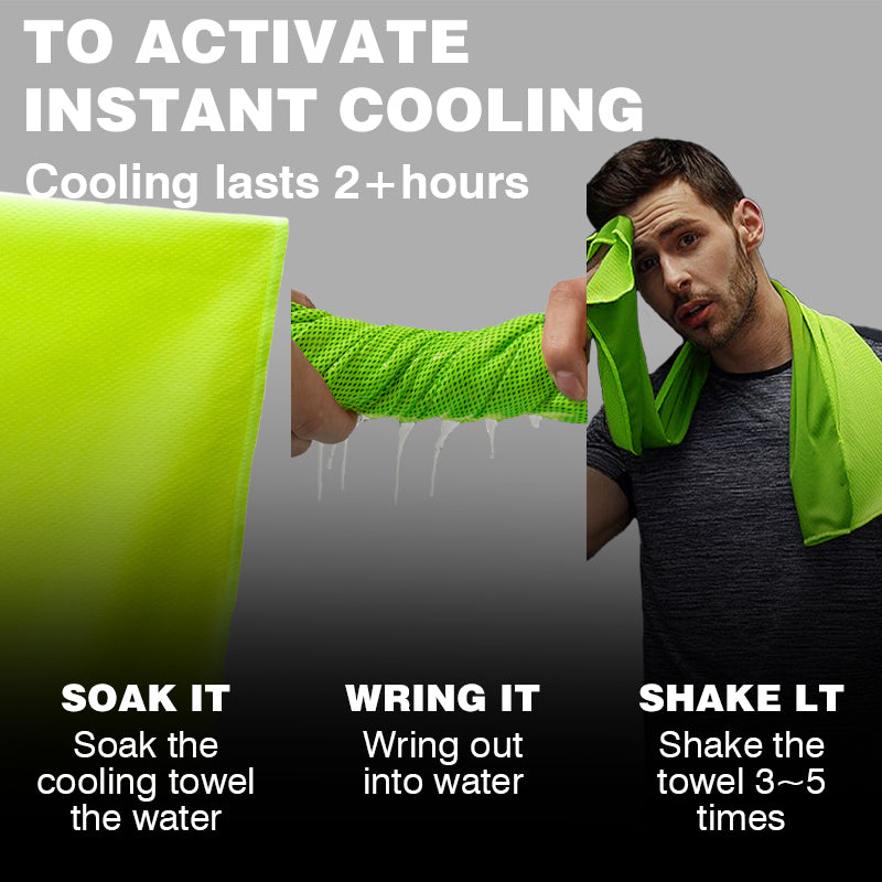Train Hard Graphic Workout Cooling Towel