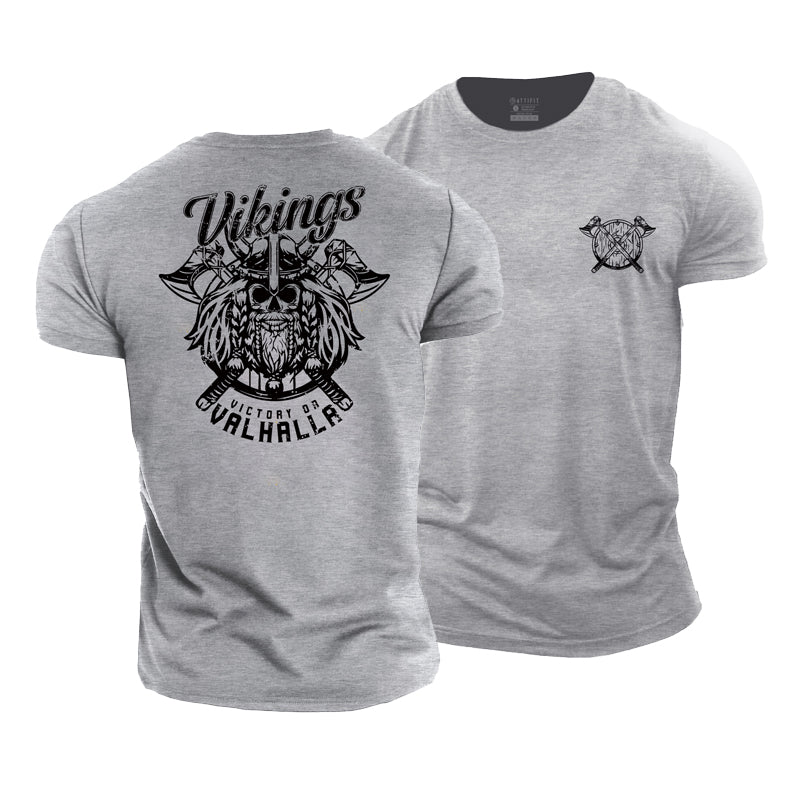 T-shirts graphiques Vikings en coton