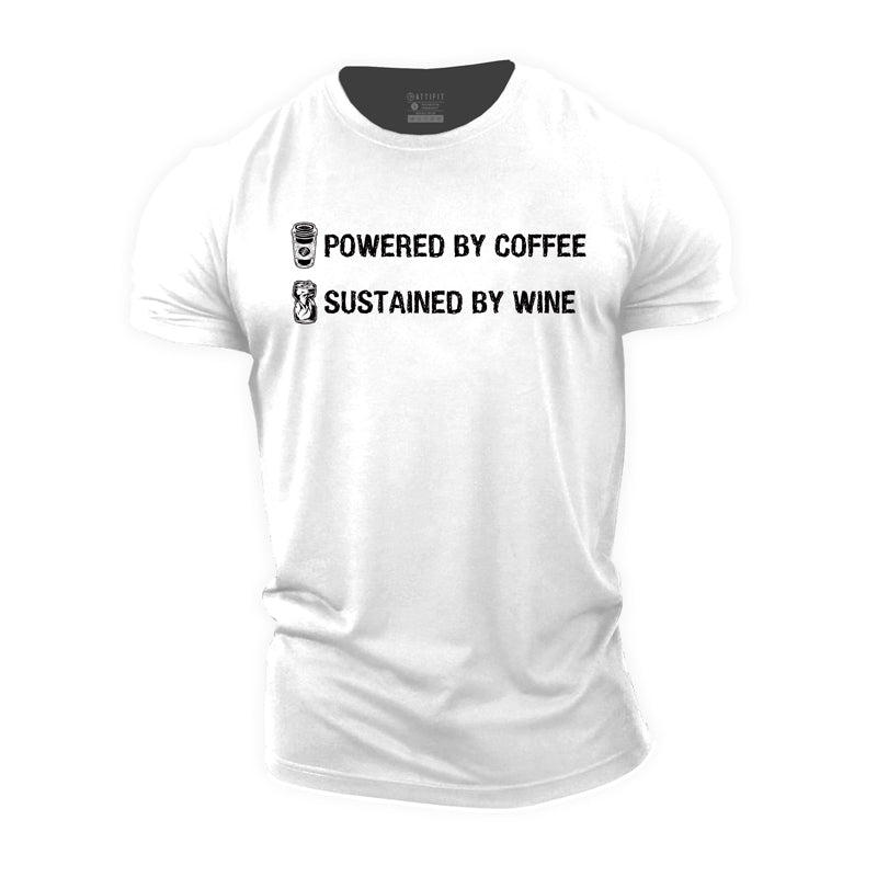 Cotton Sustained By Wine Graphic Men's T-shirts