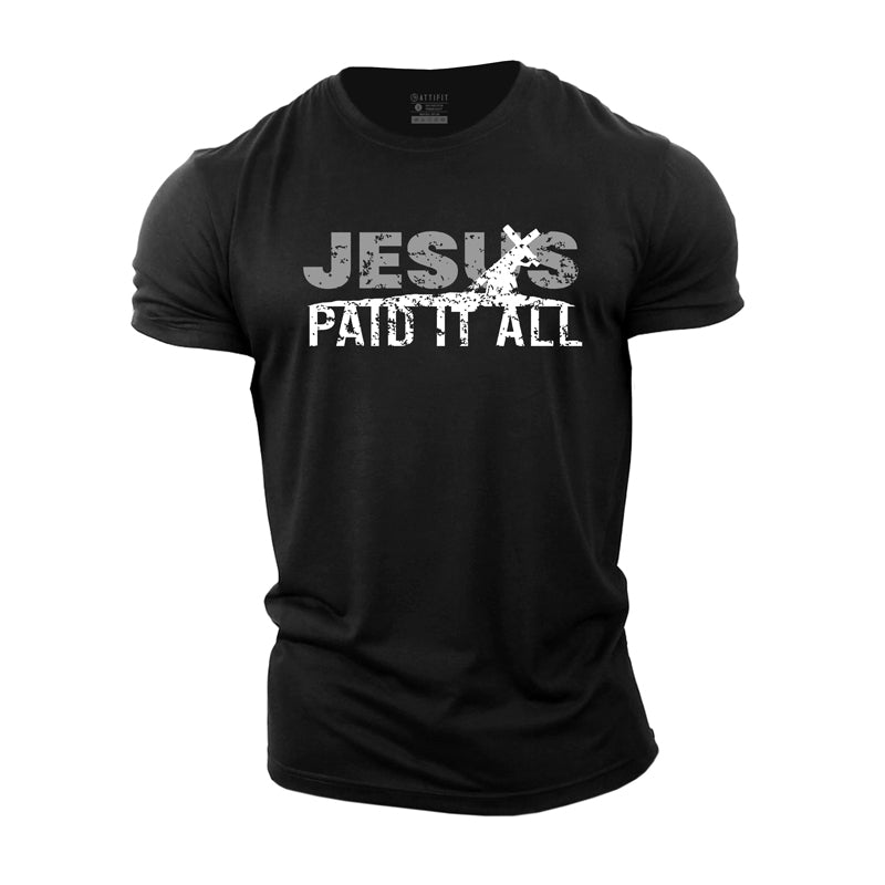 T-shirts en coton pour hommes avec image Jésus a tout payé