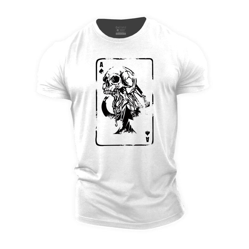 Cotton The Ace Of Spades Graphic Men's T-shirts