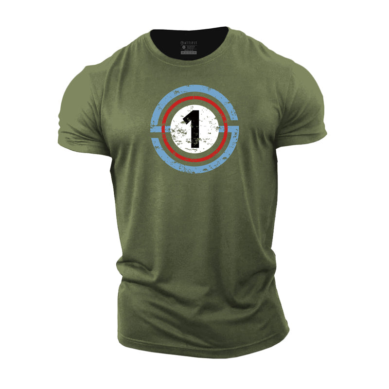 Cotton Number One Graphic Herren-T-Shirts