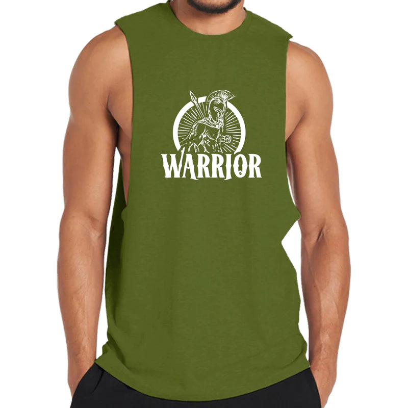Cotton Spartan Warrior Graphic Tank Top