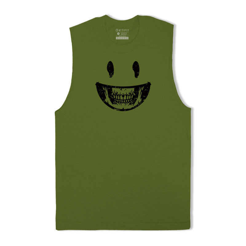 Cotton Smiley Face Men's Tank Top