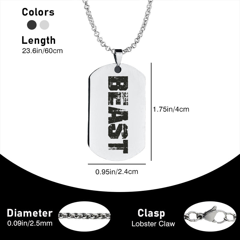 Beast Titanium Steel Fitness Necklace