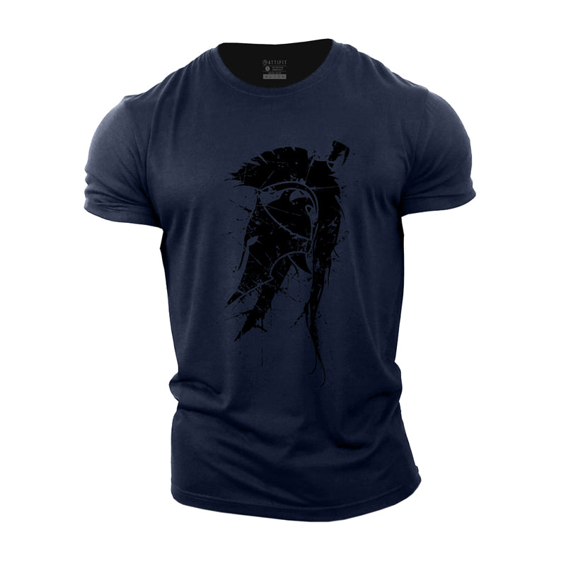 T-shirts graphiques Spartan rétro en coton