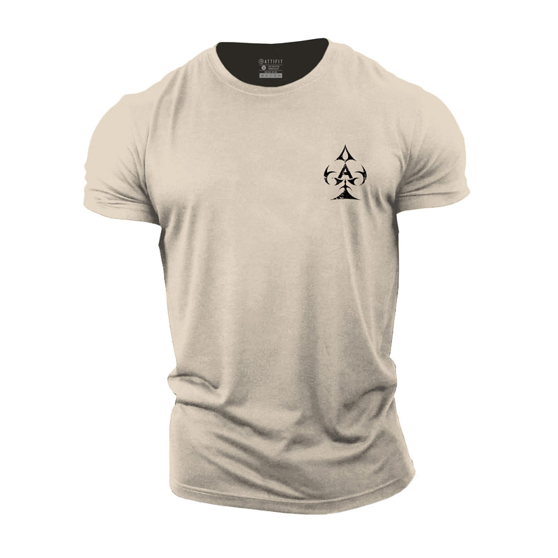Cotton The Ace Of Spades Graphic Men's T-shirts