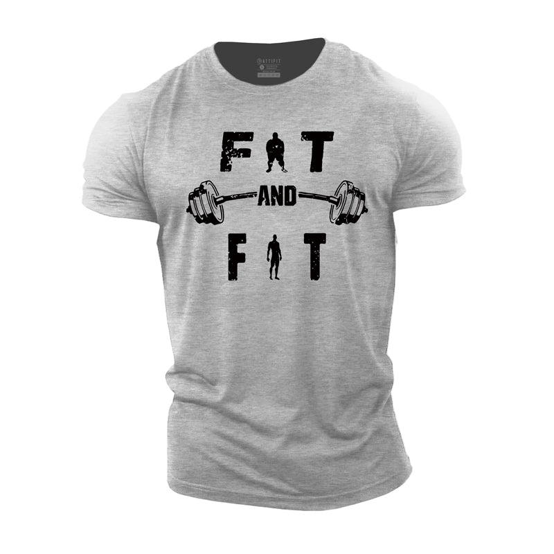 Baumwoll-Fat-Fit-Grafik-T-Shirts für Herren