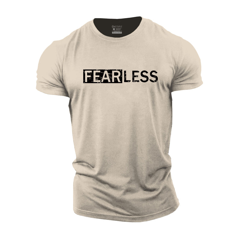 Cotton Fearless Graphic Men's Fitness T-shirts