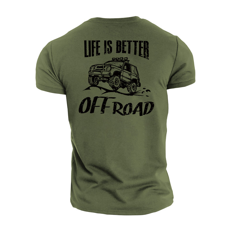 T-shirts graphiques en coton La vie est meilleure