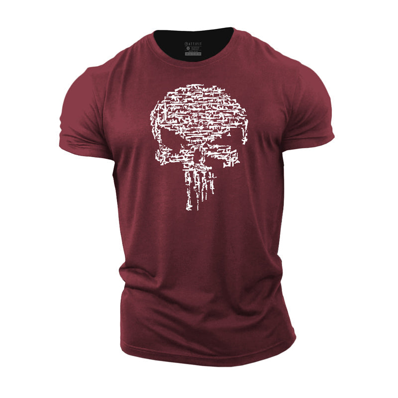 Cotton Skull Graphic Men's T-shirts