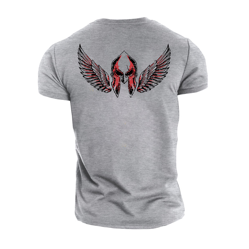 Spartan Warrior Eagle Wings T-Shirts aus Baumwolle