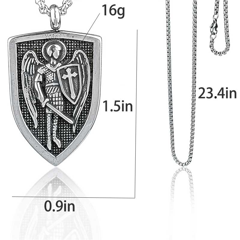 Archangel St Saint Medal Stainless Steel Pendant