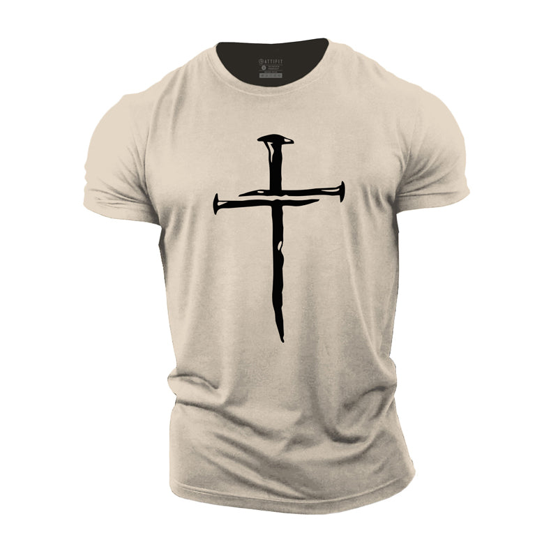 T-Shirts mit Cross-Grafik aus Baumwolle